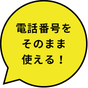 電話番号をそのま使える！