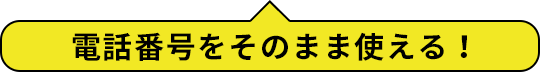 電話番号をそのま使える！